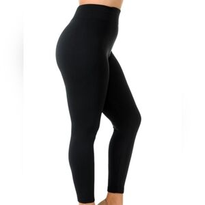 Women's Fleece Lined Black Leggings by the Avenue plus size S/M Cozy Warm Cold w